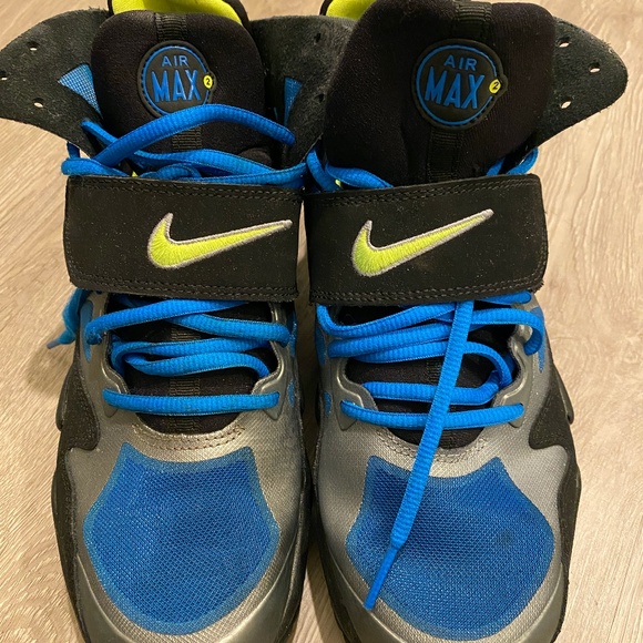 lime green and blue air max